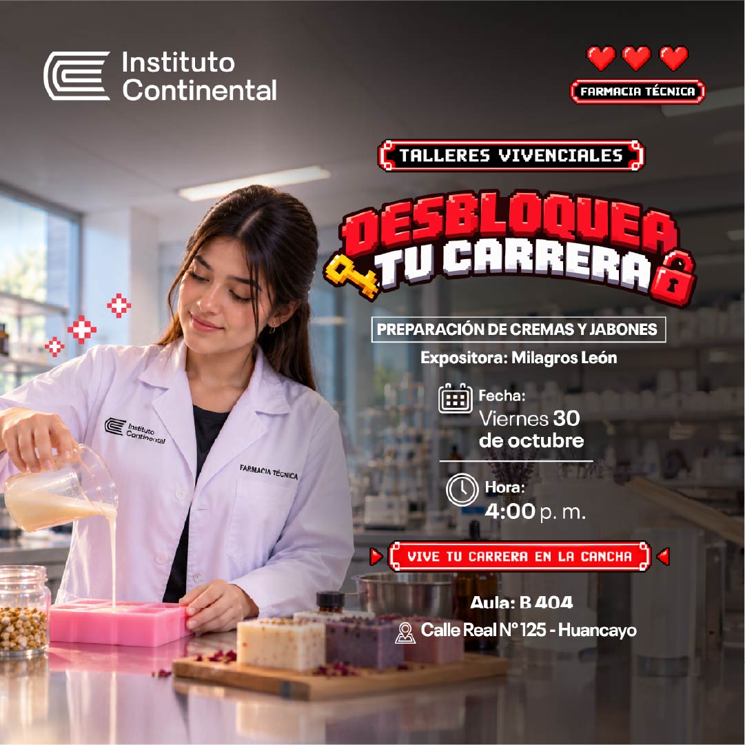 Taller de Farmacia: Preparación de cremas y jabones — Milagros León, 4:00 a 6:00 p.m.