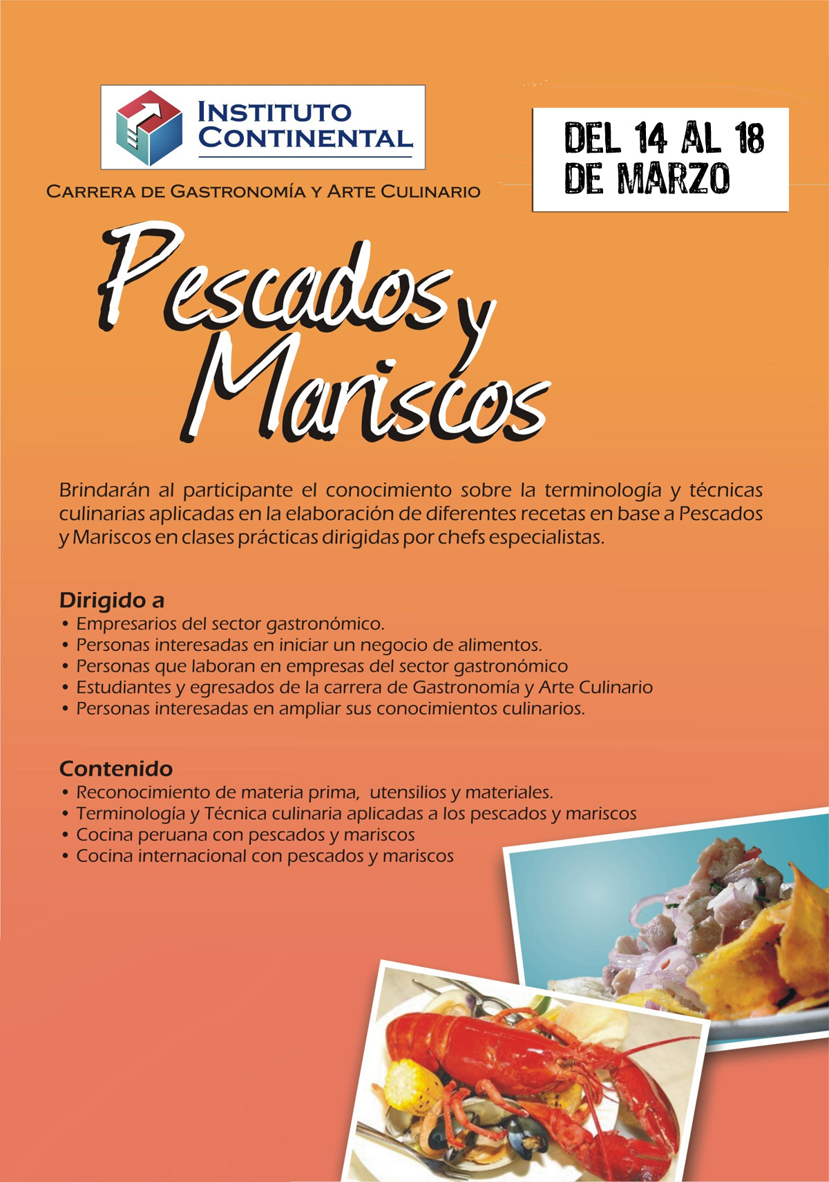 Jornadas de Cocina: Pescados y Mariscos - Instituto Continental