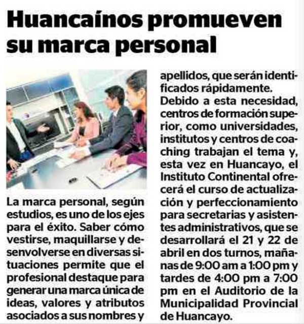 Huancaínos promueven su marca personal