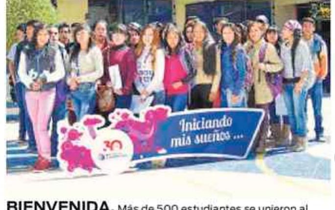 BIENVENIDA. Más de 500 estudiantes se unieron al IC